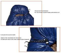 4-Season Goose Down Mummy Sleeping Bag for Backpacking & Camping – Lightweight, Waterproof
