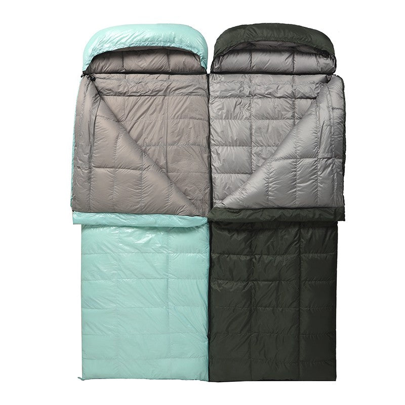 Camping with MISS JULIA Lightweight Goose Down Sleeping Bag, All-Season Outdoor Adventure
